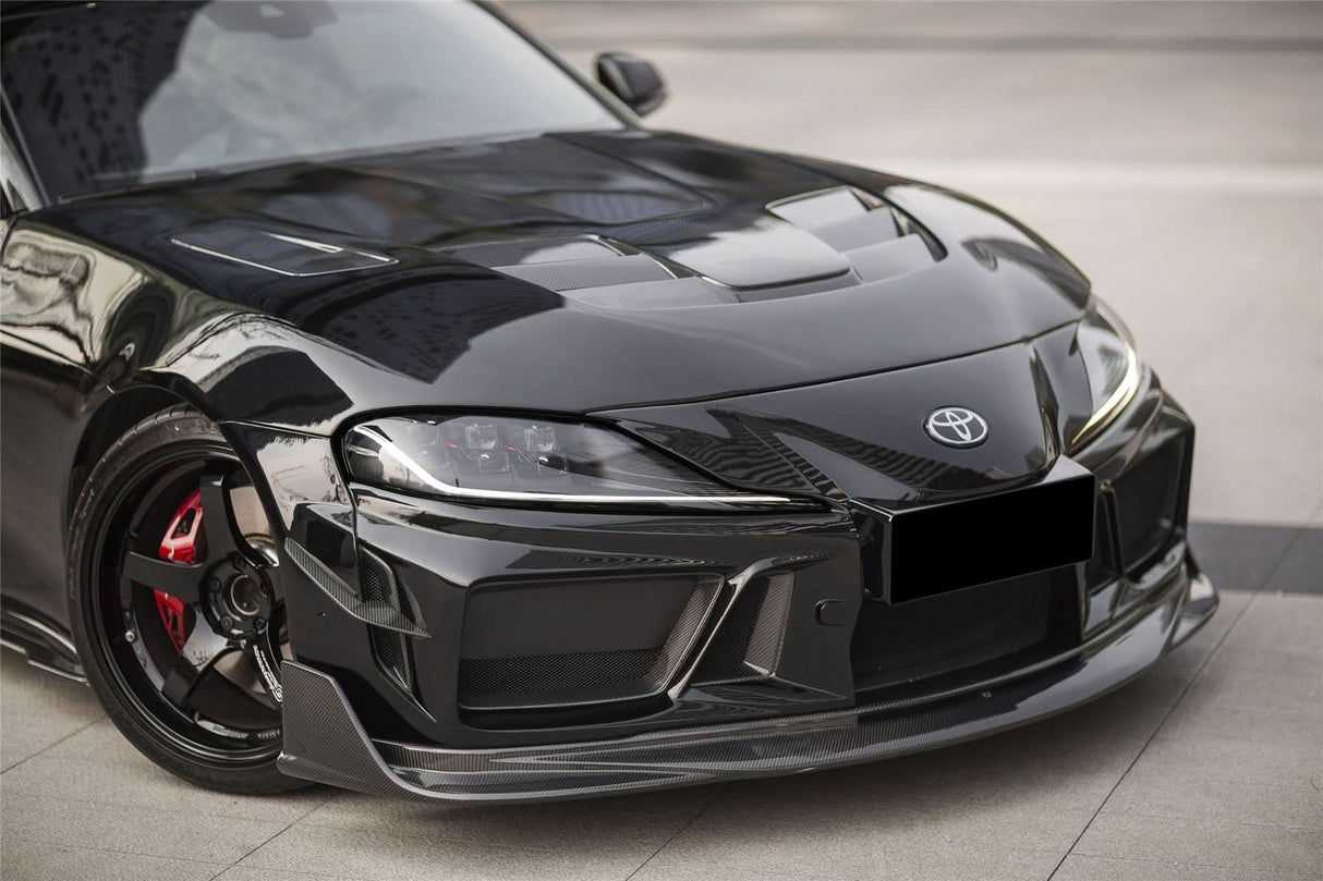 2019-UP Toyota GR Supra (J29 & DB) A90 A91 BKSSII Style Partial Carbon Fiber Front Bumper