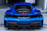2015-2020 Ferrari 488 Spider Pista Style Carbon Fiber Rear Bumper And Wing