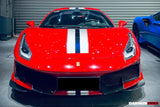 2018-2020 Ferrari 488 Pista Only Partial Carbon Fiber Front Bumper - DarwinPRO
