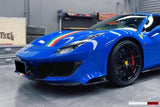 2018-2020 Ferrari 488 Pista Only Partial Carbon Fiber Front Bumper - DarwinPRO