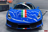 2018-2020 Ferrari 488 Pista Only Partial Carbon Fiber Front Bumper - DarwinPRO