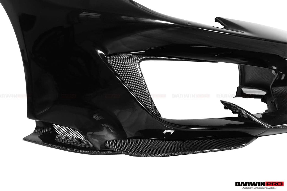 2018-2020 Ferrari 488 Pista Only Partial Carbon Fiber Front Bumper - DarwinPRO