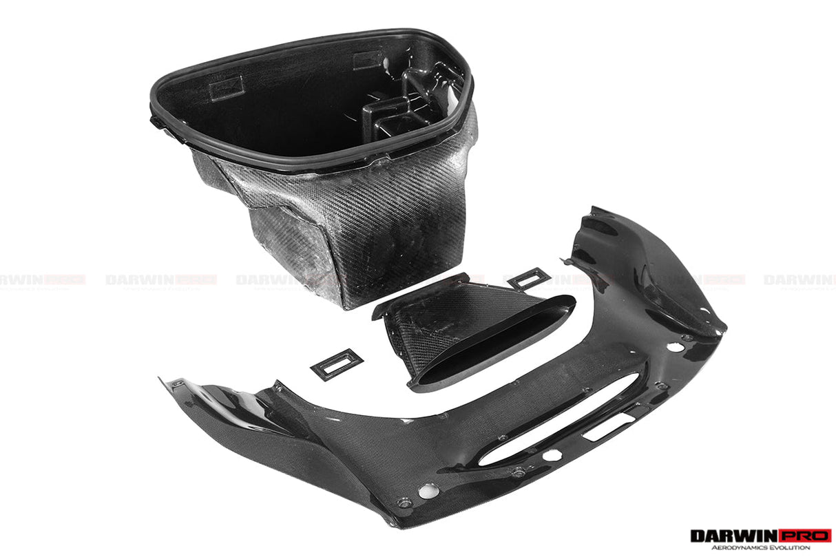 2015-2020 Ferrari 488 GTB | Spider Partial Carbon Fiber Front Bumper Set with Hood - DarwinPRO Pista Design