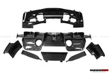 2015-2020 Ferrari 488 GTB Pista Style Carbon Fiber Rear Bumper And Wing