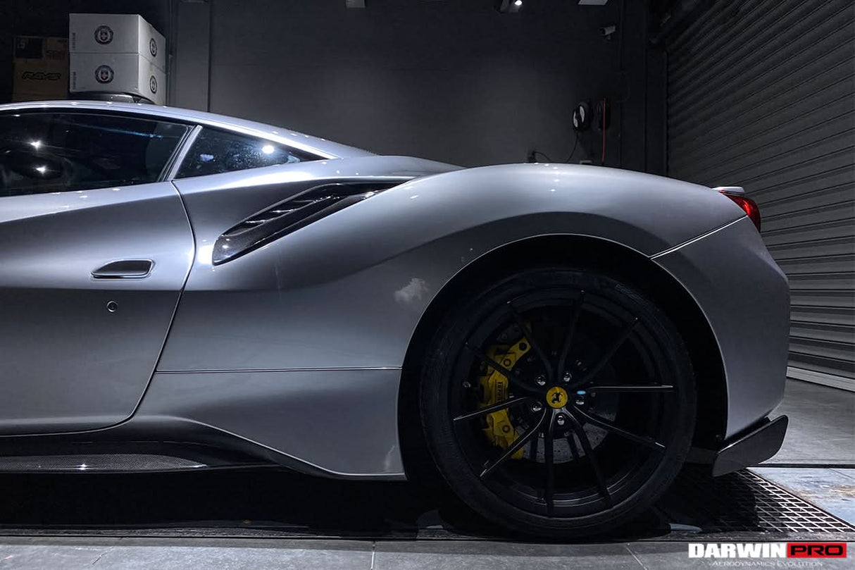 2015-2020 Ferrari 488 GTB | Spider Pista Style Carbon Fiber Quarter Panel Side Scoops