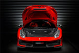 2015-2020 Ferrari 488 GTB | Spider Partial Carbon Fiber Front Bumper Set with Hood - DarwinPRO Pista Design