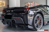 2015-2020 Ferrari 488 Spider Pista Style Carbon Fiber Rear Bumper And Wing