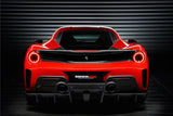 2015-2020 Ferrari 488 GTB Pista Style Carbon Fiber Rear Bumper And Wing