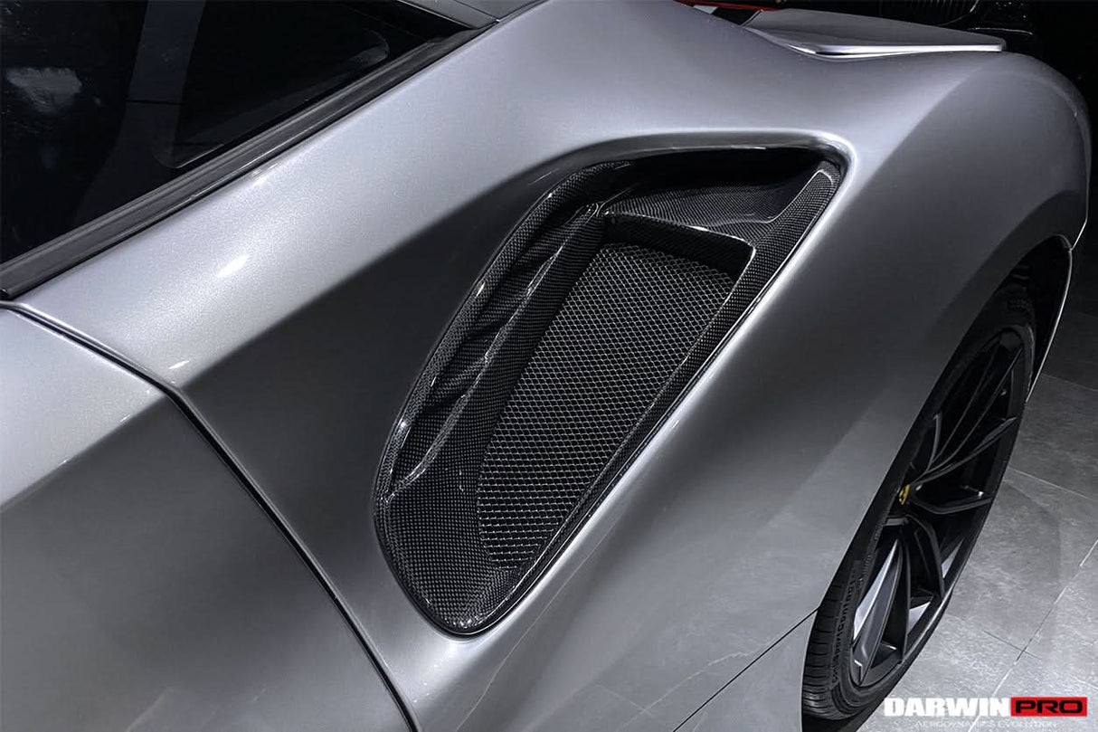 2015-2020 Ferrari 488 GTB | Spider Pista Style Carbon Fiber Quarter Panel Side Scoops