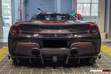 2015-2020 Ferrari 488 Spider Pista Style Carbon Fiber Rear Bumper And Wing