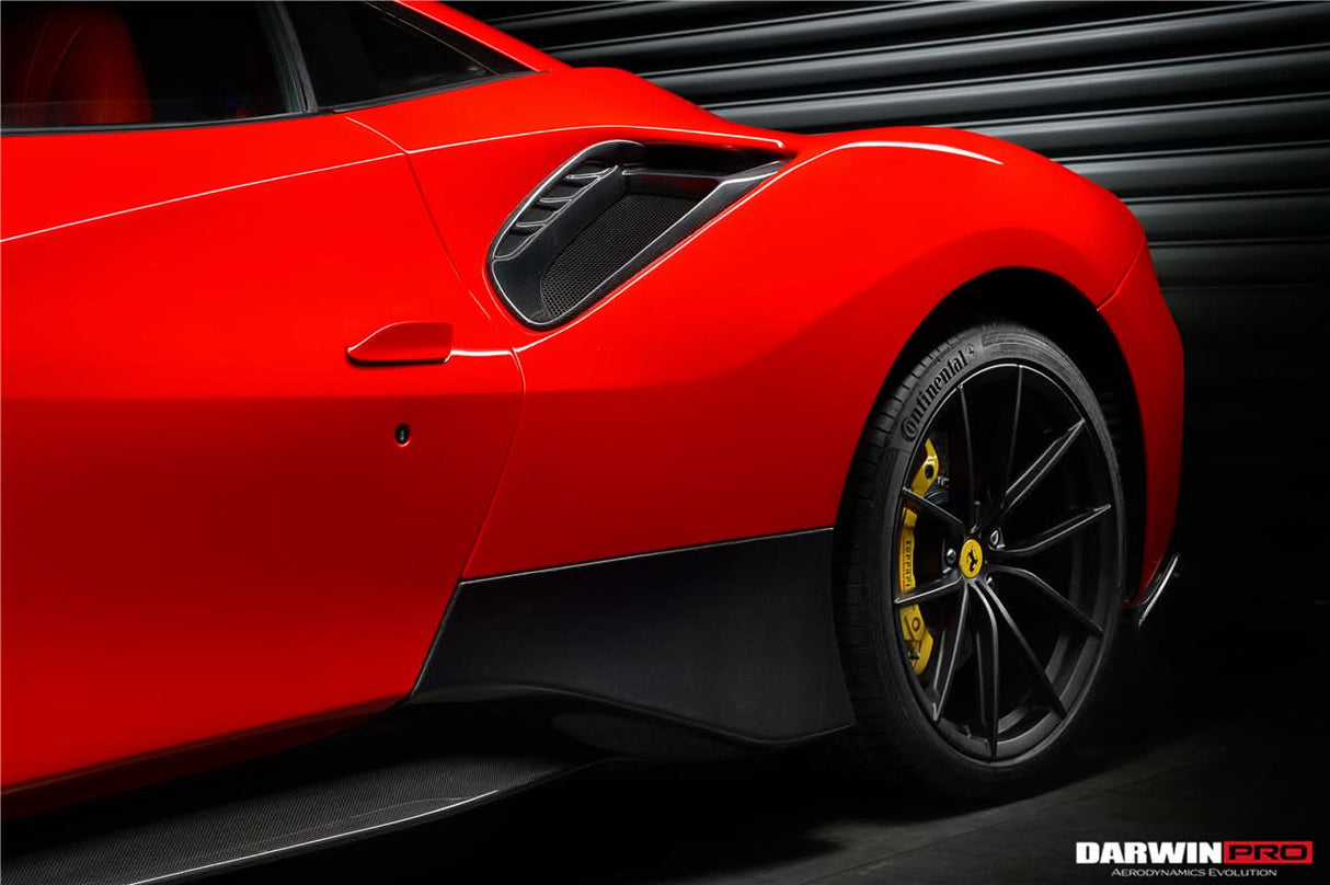 2015-2020 Ferrari 488 GTB | Spider Pista Style Carbon Fiber Quarter Panel Side Scoops