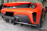 2018-2020 Ferrari 488 Pista Rear Bumper With Carbon fiber Upper Shell