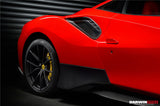 2015-2020 Ferrari 488 GTB | Spider Pista Style Carbon Fiber Quarter Panel Side Scoops