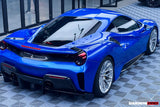 2015-2020 Ferrari 488 GTB Pista Style Carbon Fiber Rear Bumper And Wing