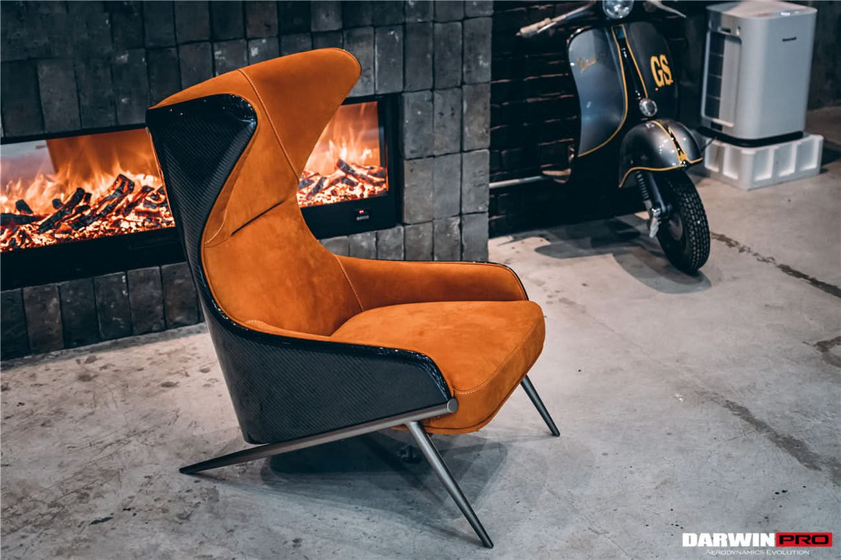 DARWINPRO CARBON FIBER CANYON ORANGE SUEDE LOUNGE CHAIR