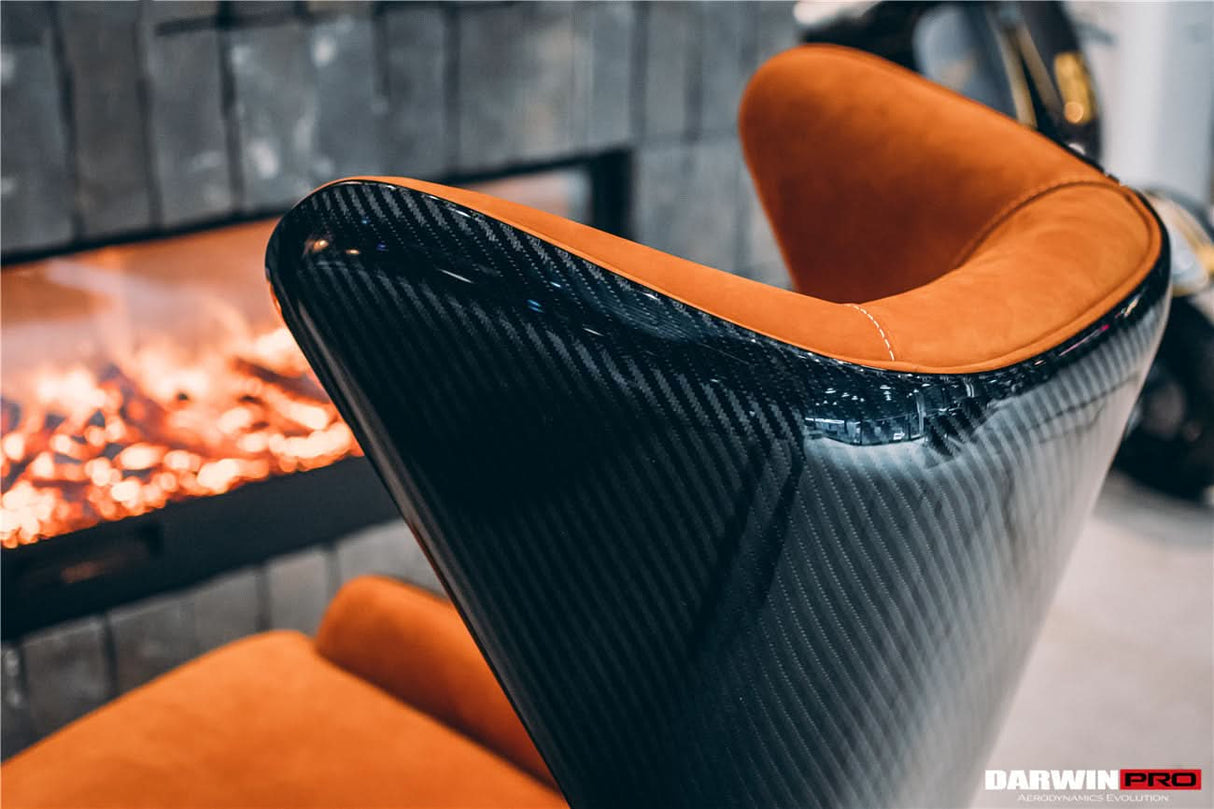 DARWINPRO CARBON FIBER CANYON ORANGE SUEDE LOUNGE CHAIR
