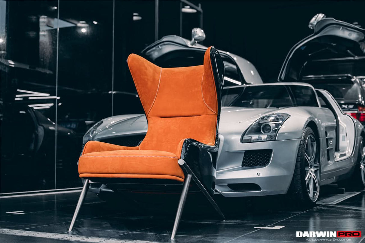 DARWINPRO CARBON FIBER CANYON ORANGE SUEDE LOUNGE CHAIR