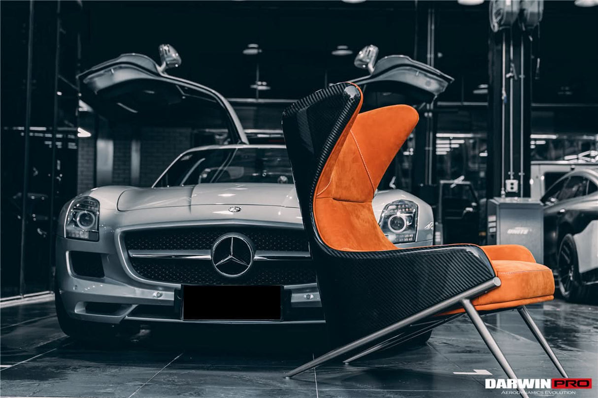 DARWINPRO CARBON FIBER CANYON ORANGE SUEDE LOUNGE CHAIR