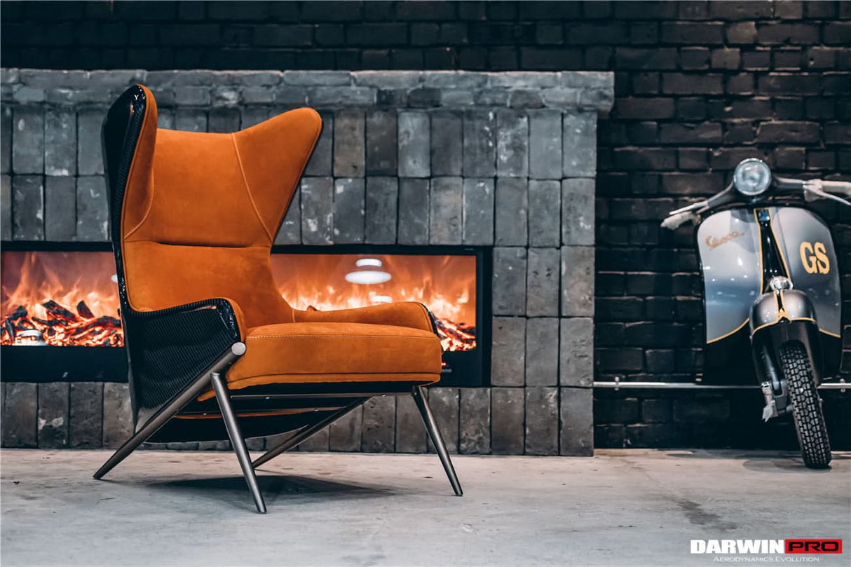 DARWINPRO CARBON FIBER CANYON ORANGE SUEDE LOUNGE CHAIR