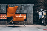 DARWINPRO CARBON FIBER CANYON ORANGE SUEDE LOUNGE CHAIR