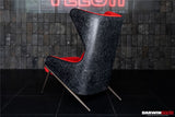 DARWINPRO CARBON FIBER CAYENNE RED SUEDE LOUNGE CHAIR