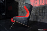 DARWINPRO CARBON FIBER CAYENNE RED SUEDE LOUNGE CHAIR