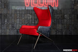 DARWINPRO CARBON FIBER CAYENNE RED SUEDE LOUNGE CHAIR