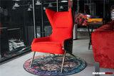 DARWINPRO CARBON FIBER CAYENNE RED SUEDE LOUNGE CHAIR
