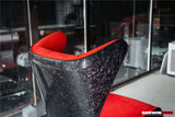 DARWINPRO CARBON FIBER CAYENNE RED SUEDE LOUNGE CHAIR