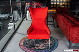 DARWINPRO CARBON FIBER CAYENNE RED SUEDE LOUNGE CHAIR