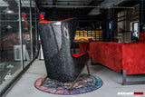 DARWINPRO CARBON FIBER CAYENNE RED SUEDE LOUNGE CHAIR