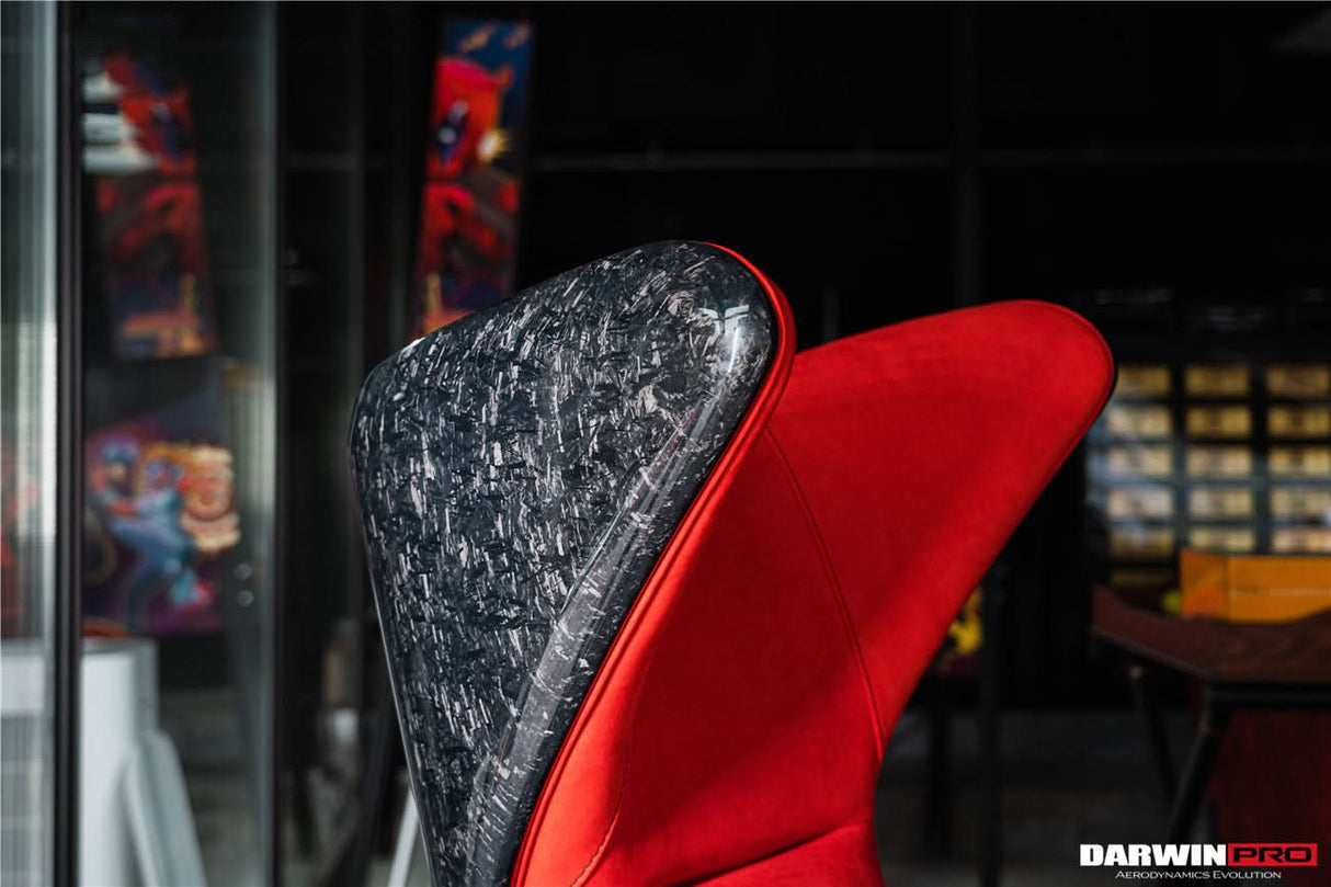 DARWINPRO CARBON FIBER CAYENNE RED SUEDE LOUNGE CHAIR