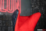 DARWINPRO CARBON FIBER CAYENNE RED SUEDE LOUNGE CHAIR
