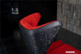 DARWINPRO CARBON FIBER CAYENNE RED SUEDE LOUNGE CHAIR