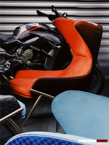 DARWINPRO CARBON FIBER CAYENNE RED SUEDE LOUNGE CHAIR