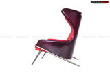 DARWINPRO CARBON FIBER CAYENNE RED SUEDE LOUNGE CHAIR