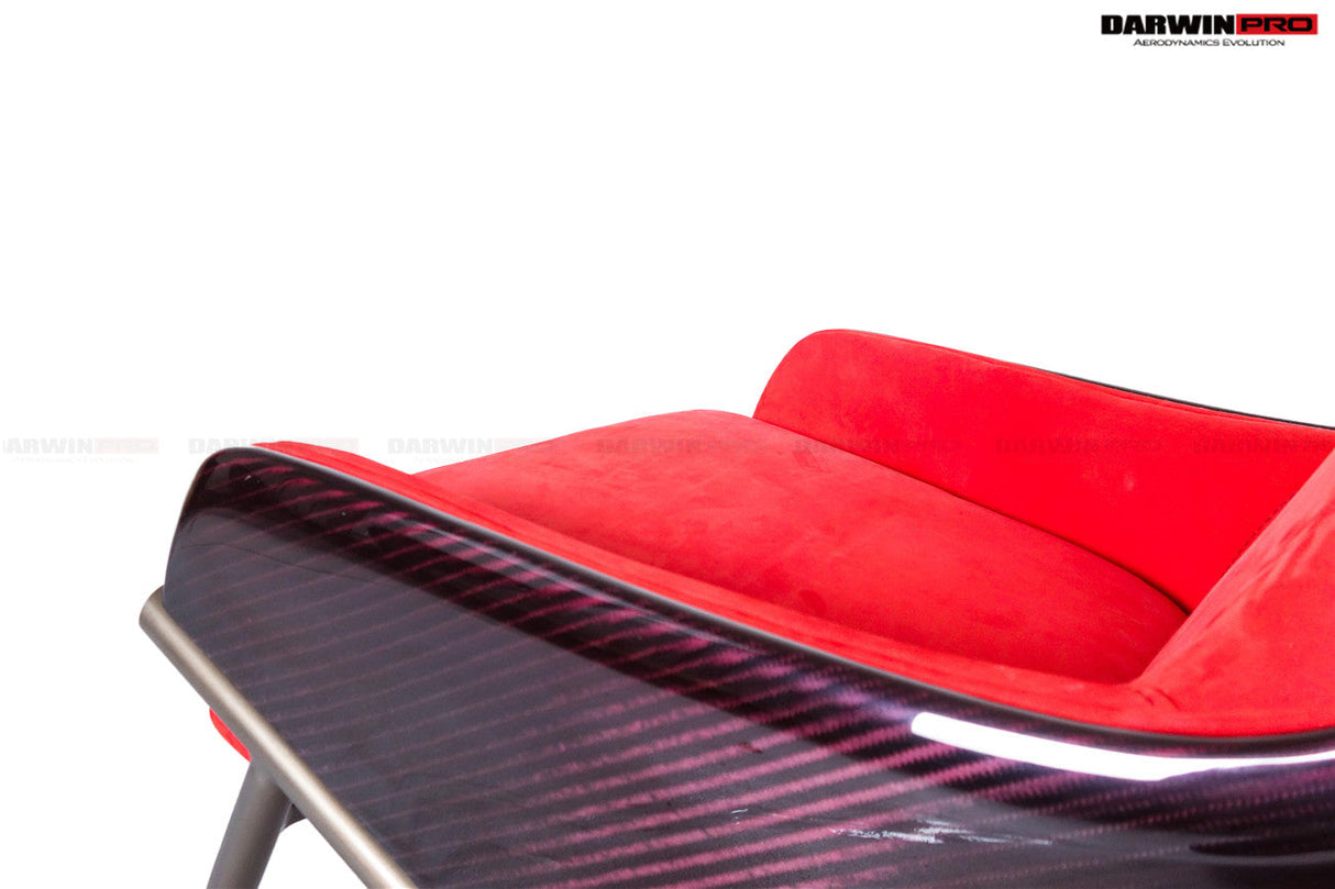 DARWINPRO CARBON FIBER CAYENNE RED SUEDE LOUNGE CHAIR