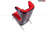 DARWINPRO CARBON FIBER CAYENNE RED SUEDE LOUNGE CHAIR