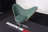 DARWINPRO CARBON FIBER HEART-SHAPED BRITISH GREEN ALCANTARA LOUNGE CHAIR