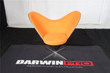DARWINPRO CARBON FIBER HEART-SHAPED ORANGE ALCANTARA LOUNGE CHAIR
