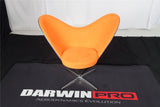 DARWINPRO CARBON FIBER HEART-SHAPED ORANGE ALCANTARA LOUNGE CHAIR