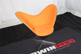 DARWINPRO CARBON FIBER HEART-SHAPED ORANGE ALCANTARA LOUNGE CHAIR