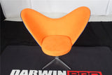 DARWINPRO CARBON FIBER HEART-SHAPED ORANGE ALCANTARA LOUNGE CHAIR