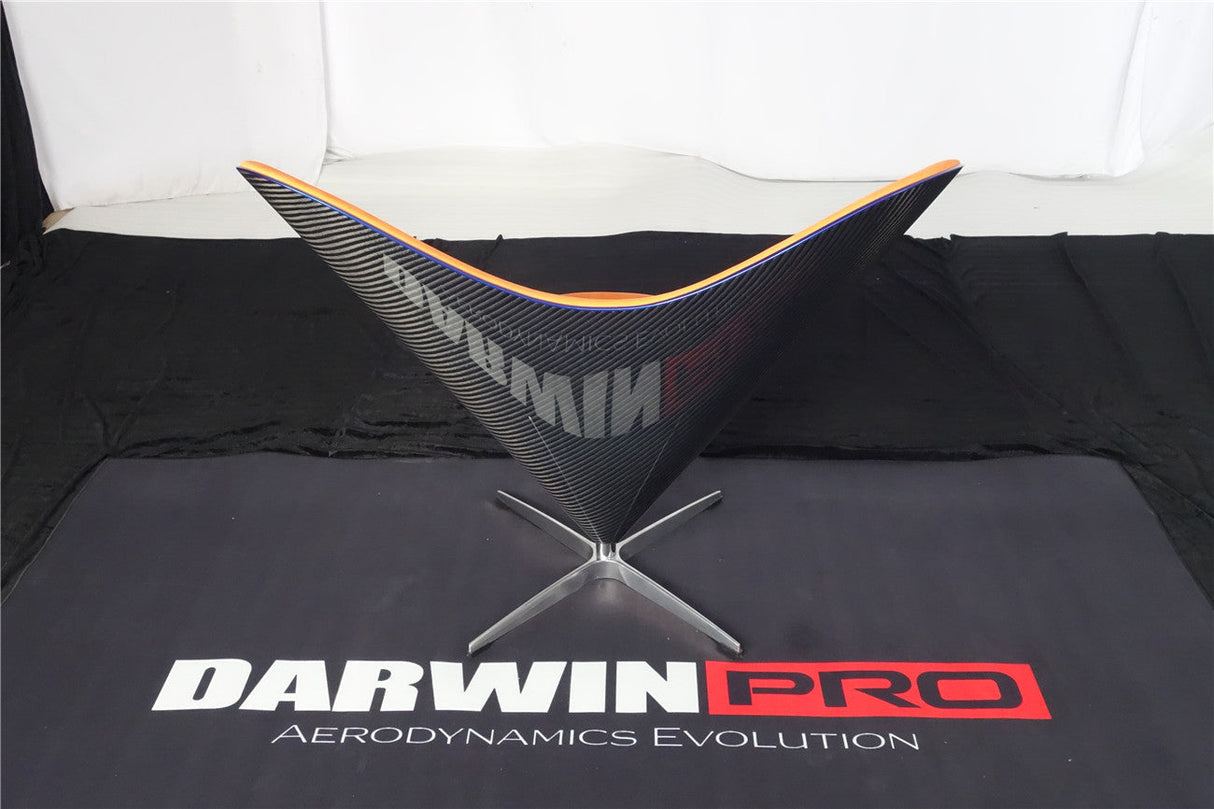 DARWINPRO CARBON FIBER HEART-SHAPED ORANGE ALCANTARA LOUNGE CHAIR