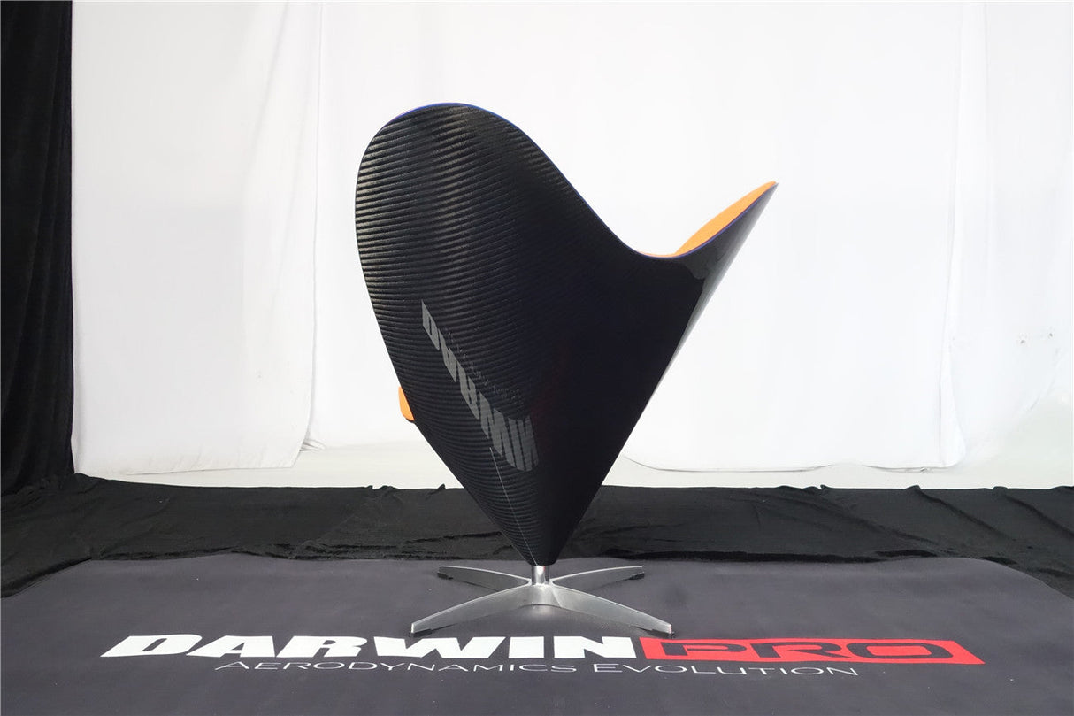 DARWINPRO CARBON FIBER HEART-SHAPED ORANGE ALCANTARA LOUNGE CHAIR