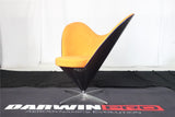 DARWINPRO CARBON FIBER HEART-SHAPED ORANGE ALCANTARA LOUNGE CHAIR