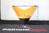 DARWINPRO CARBON FIBER HEART-SHAPED ORANGE ALCANTARA LOUNGE CHAIR