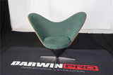 DARWINPRO CARBON FIBER HEART-SHAPED BRITISH GREEN ALCANTARA LOUNGE CHAIR
