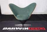DARWINPRO CARBON FIBER HEART-SHAPED BRITISH GREEN ALCANTARA LOUNGE CHAIR