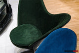 DARWINPRO CARBON FIBER HEART-SHAPED BRITISH GREEN SUEDE LOUNGE CHAIR